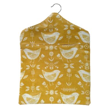 Narvik Ochre Yellow Wipe Clean Oilcloth Peg Bag 