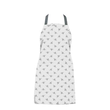 Grey Leaping Hares Adult or Child Oilcloth Wipe Clean Apron Leaping Hares Matte Finish