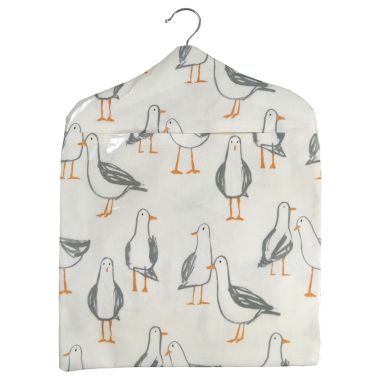 Natural Seagulls Wipe Clean Oilcloth Peg Bag