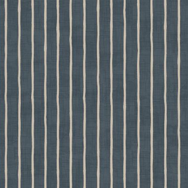 Navy Blue and White Stripes Matte Finish Wipe Clean Oilcloth Tablecloth