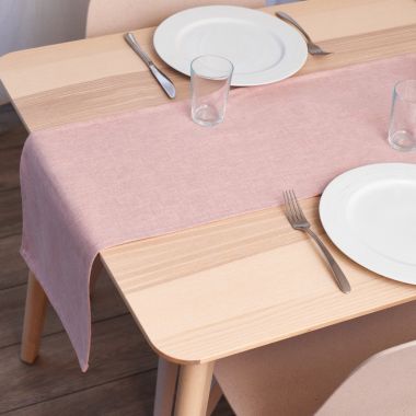 Plain Blush Pink Table Runner
