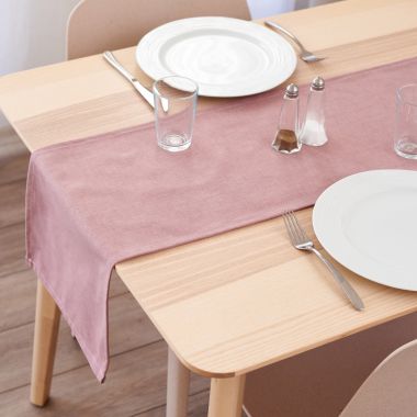 Plain Dusty Pink Fabric Table Runner-3 Sizes