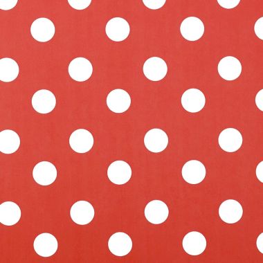 Red and White Polka Dot PVC Vinyl Wipe Clean Tablecloth