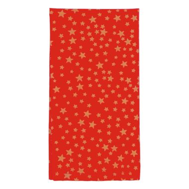 Red & Gold Christmas Stars 100% Cotton Fabric Napkin