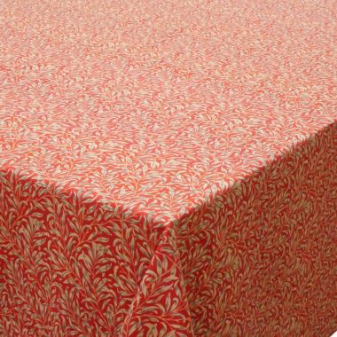 William Morris Willow Bough Crimson/Red 100% Cotton Fabric Tablecloth