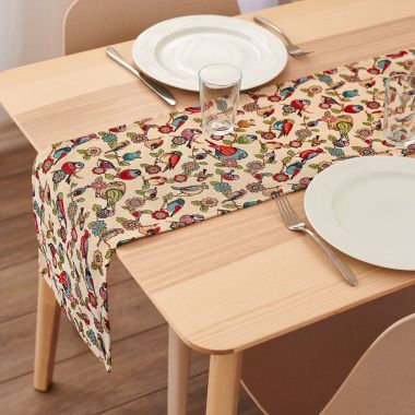 Odense Burnt Orange Fabric Table Runner