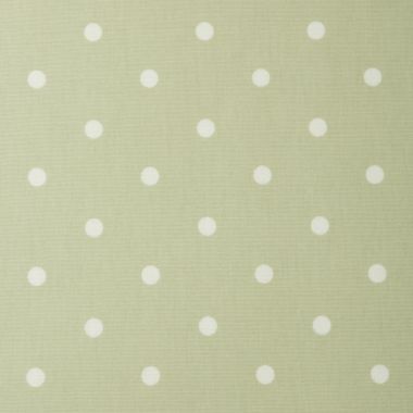 Dotty Sage Green Polka Dot Oilcloth WITH BIAS-BINDING HEMMED EDGING Wipe Clean Tablecloth