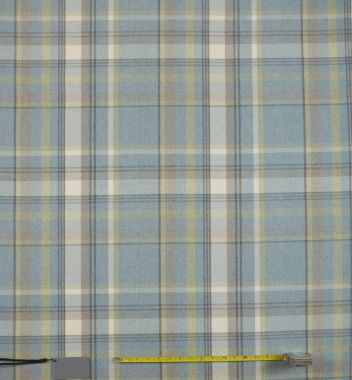 Skye Parisian Blue Tartan Curtain and Upholstery Fabric