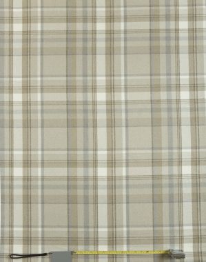 Skye Taupe Tartan Curtain and Upholstery Fabric