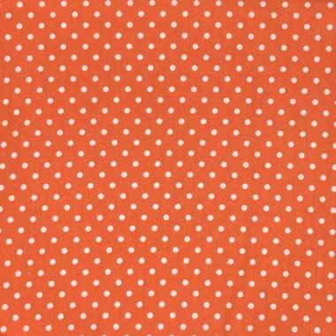 Small Spot Orange Polka Dot Crafting Fabric