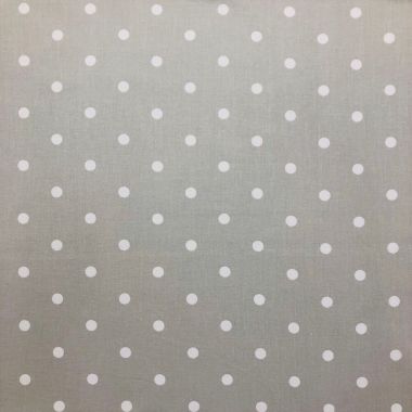 Crafting Quilting Cotton Fabric Grey Polka Dot