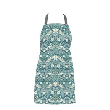 William Morris Strawberry Thief/Duck Egg in Teal Oilcloth Adult or Child Wipe Clean Aprons 