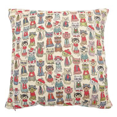 Tapestry Cats Fabric Cushion Cover