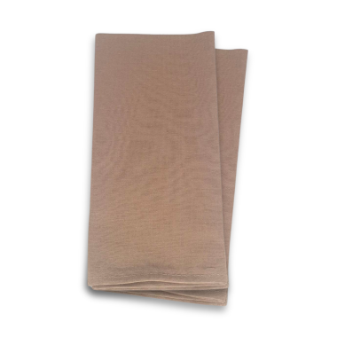 Plain Taupe 100% Fabric Napkin Set