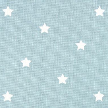 10% OFF - 136cm x 240cm - Rounded Corners - Duck Egg Bias Binding - Twinkle Duck Egg and White Star Oilcloth