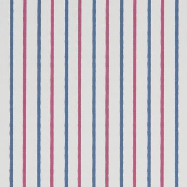 Red and White Stripe Cotton Fabric