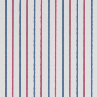Red and White Stripe Cotton Fabric