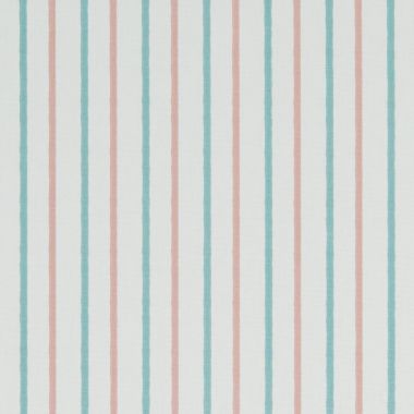 Red and White Stripe Cotton Fabric