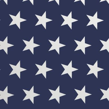 Royal Blue and White Large Star PVC Vinyl Wipe Clean Tablecloth