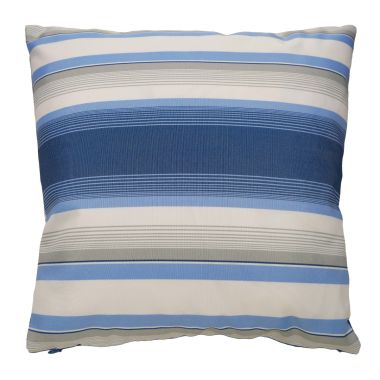 Woolacombe Blue  Stripes Water Repellent Fabric Outdoor Cushion Cover