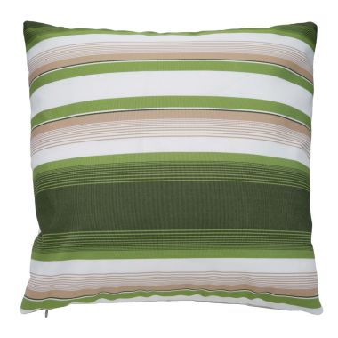 Woolacombe Green Stripes Water Repellent Fabric Outdoor Cushion Cover