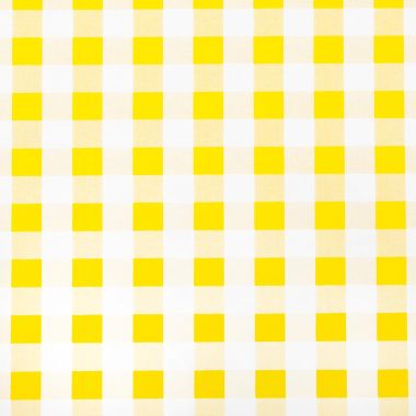 Yellow and White Gingham PVC Wipeclean Tablecloth