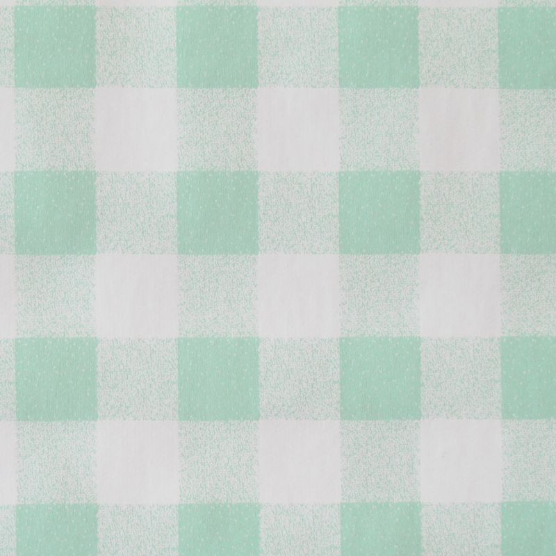 Duck Egg and White Gingham 20 Metre Roll PVC Vinyl Tablecloth Roll