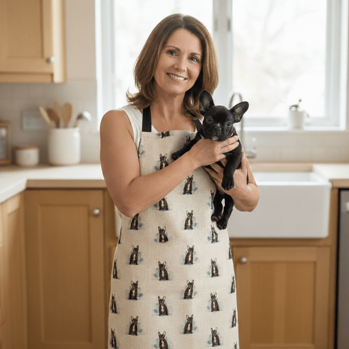 Grey and White Stripe Water Repellent Apron