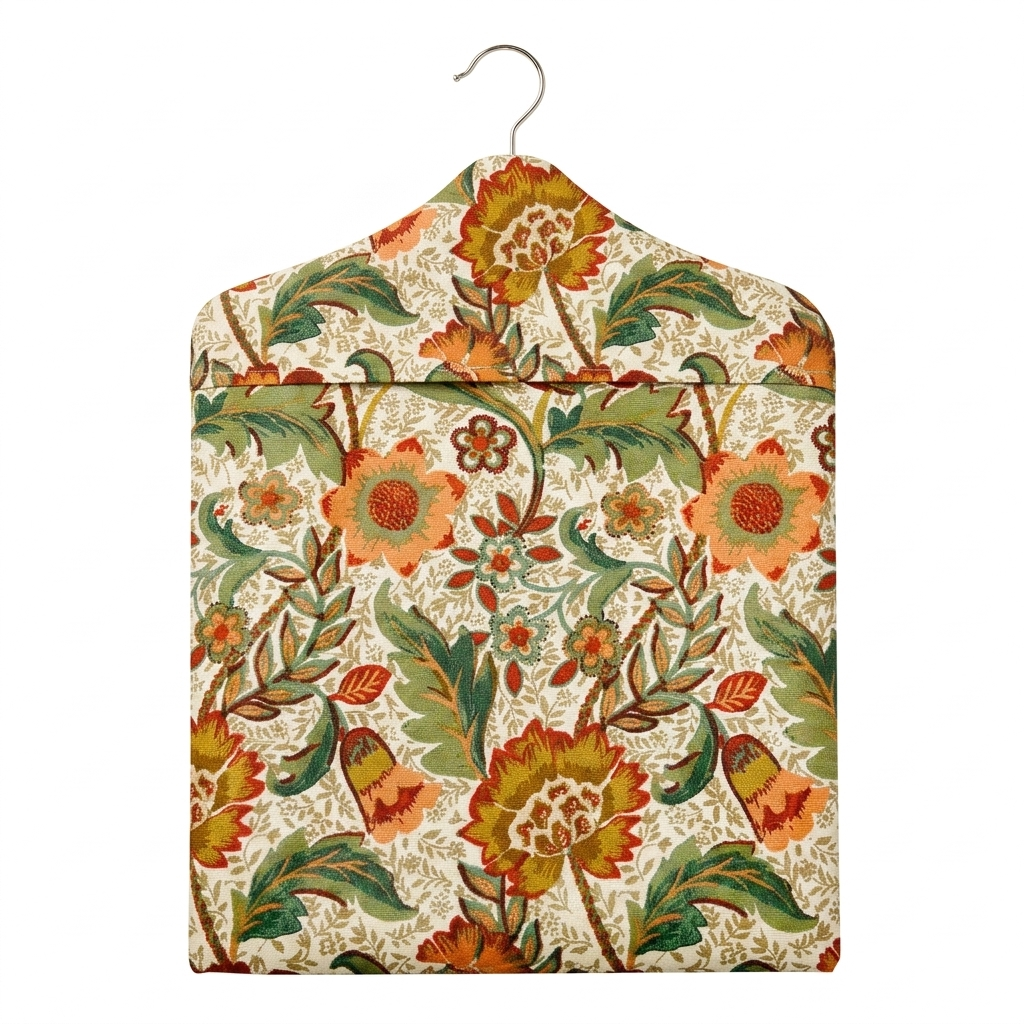 Burnt Orange Morris Oilcloth Peg Bag