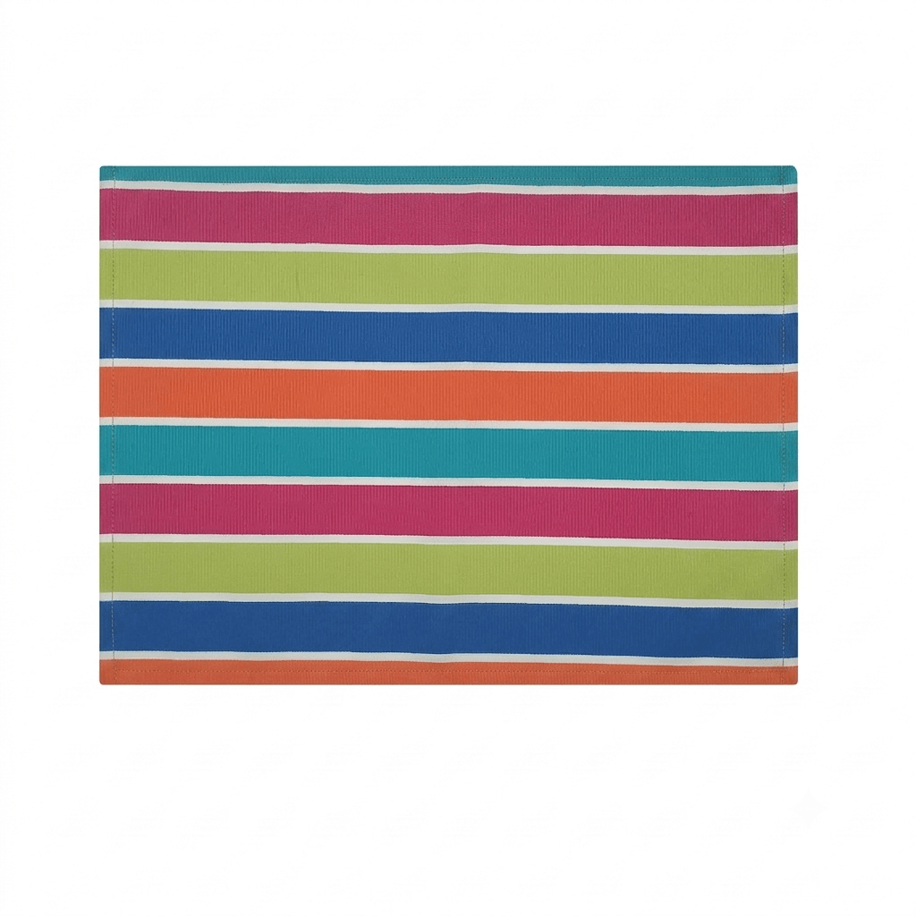 Vibrant Multi Stripes Water Repellent Set of 4/6 or 8 Placemats
