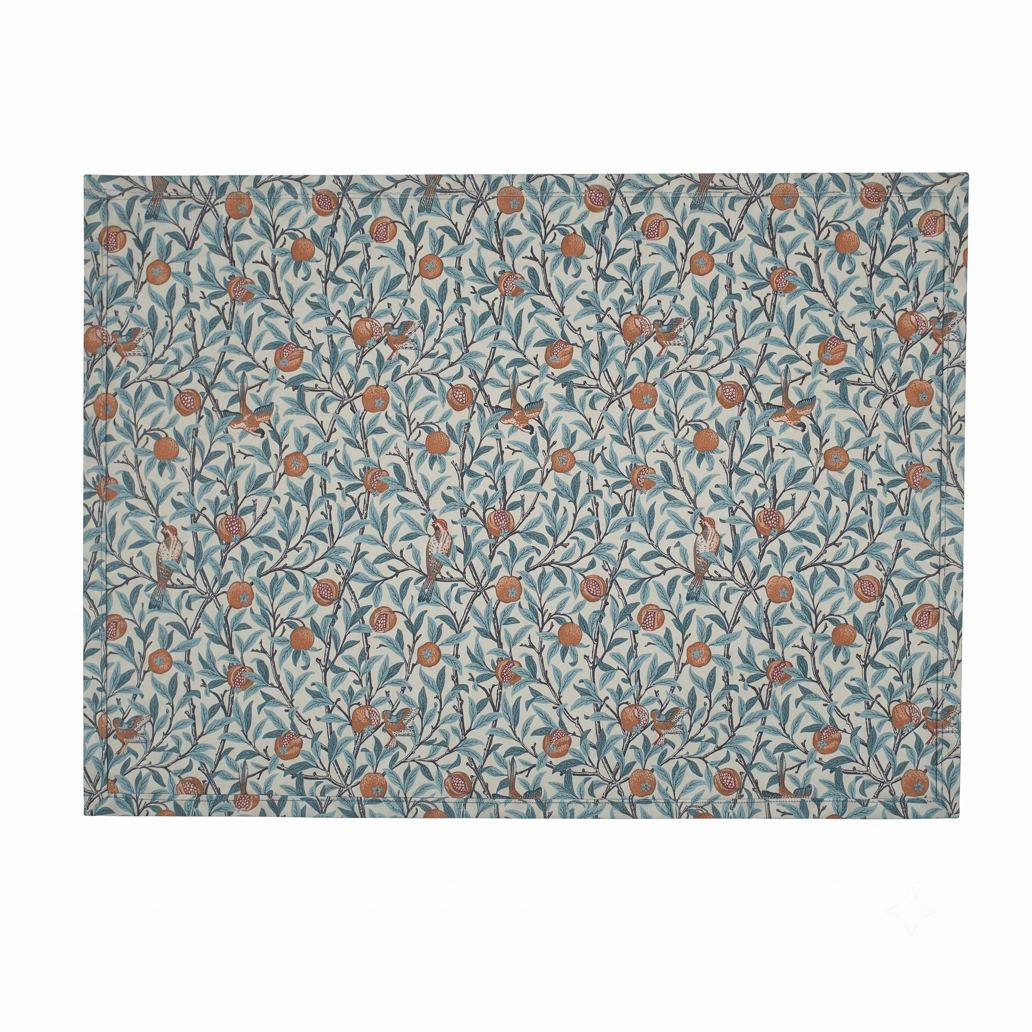 William Morris Birds and Pomegrante Kingfisher Water Repellent Set of 4/6 or 8 Placemats