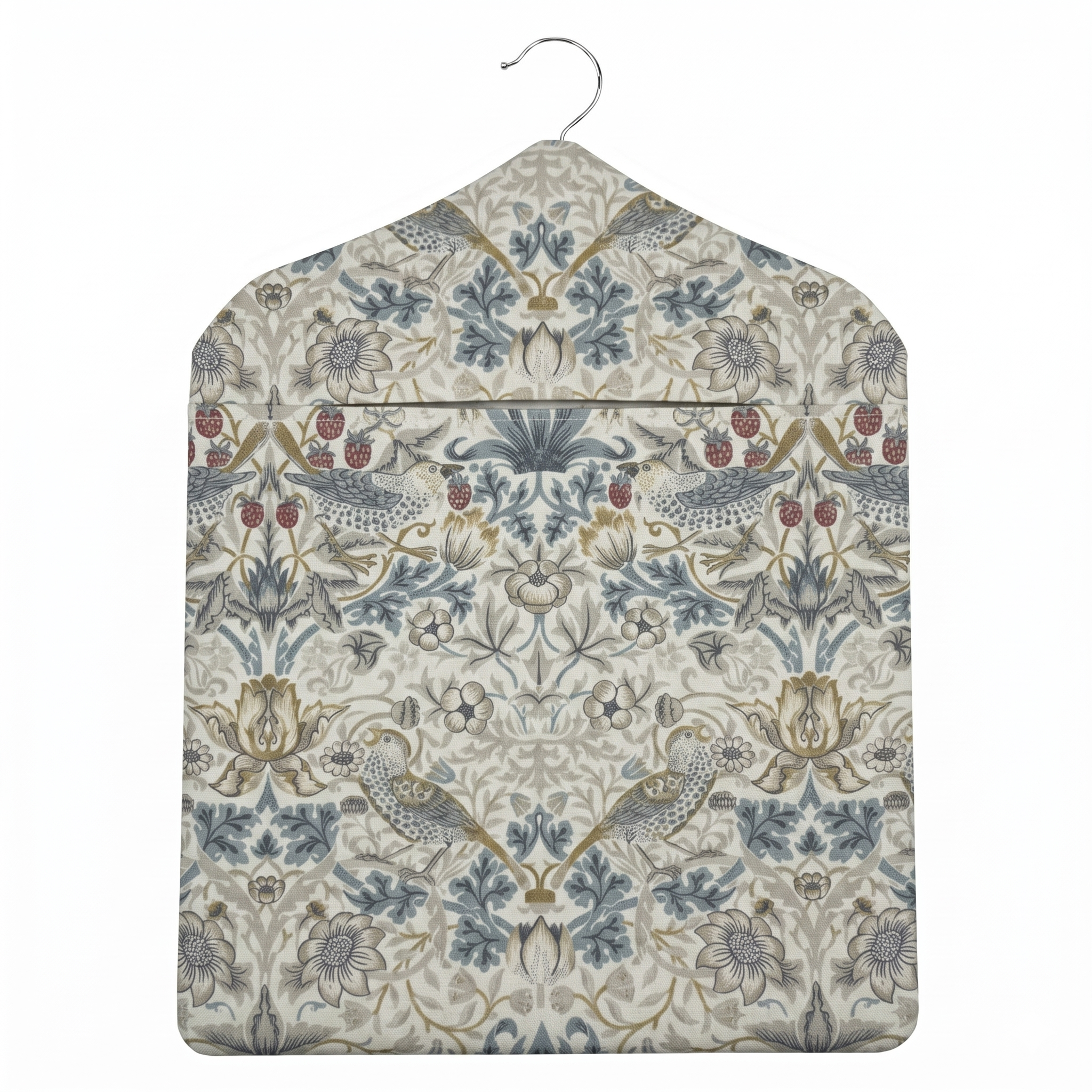 William Morris Strawberry Thief in Linen Plum Matte Oilcloth Wipe Clean Peg Bag
