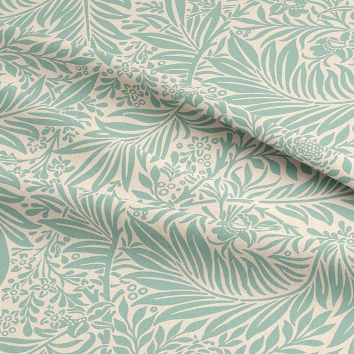  Crafting Quilting 100% Cotton Fabric William Morris Larkspur Duck Egg 