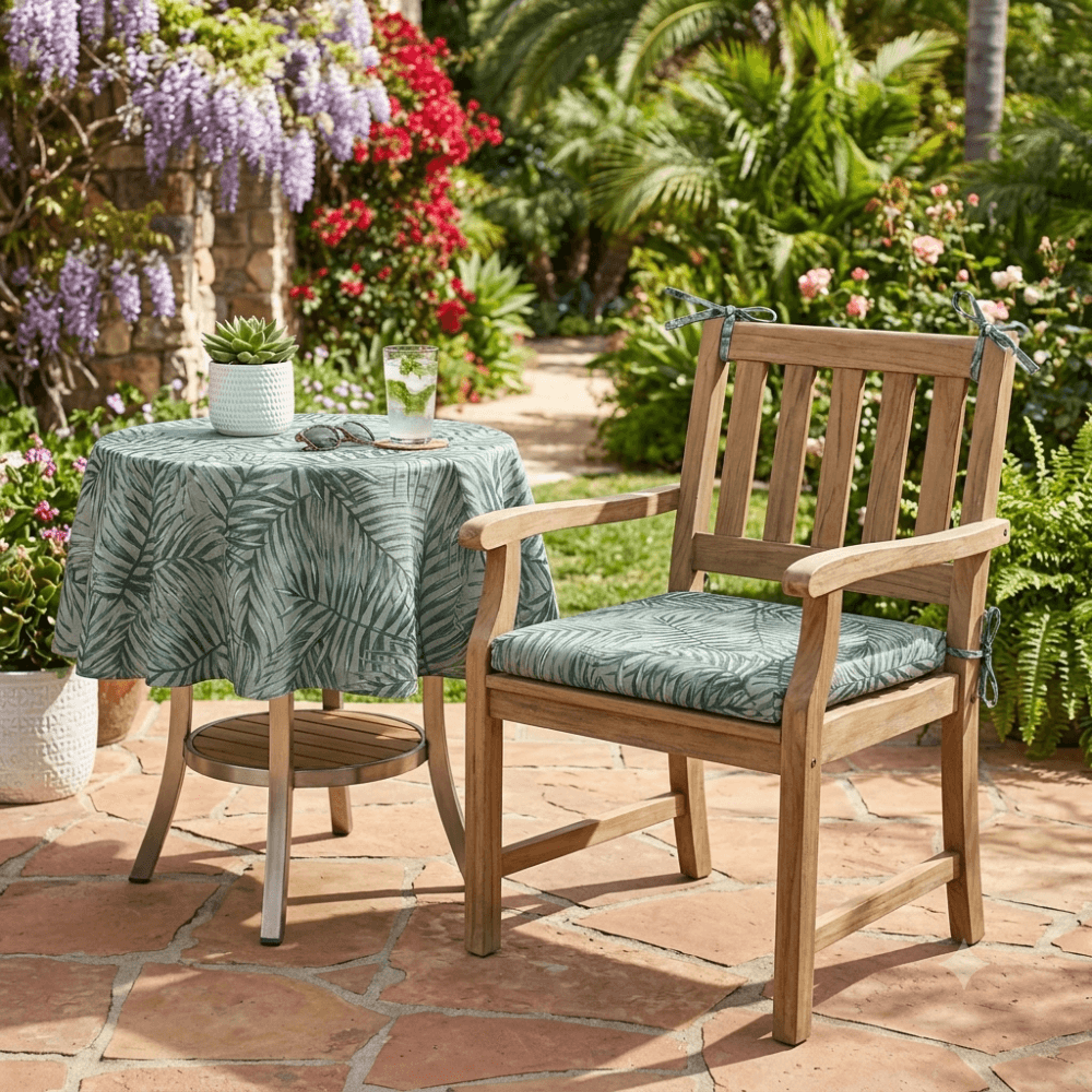 Chartwell Dove Grey Water Repellent Fabric Outdoor Seat Pad