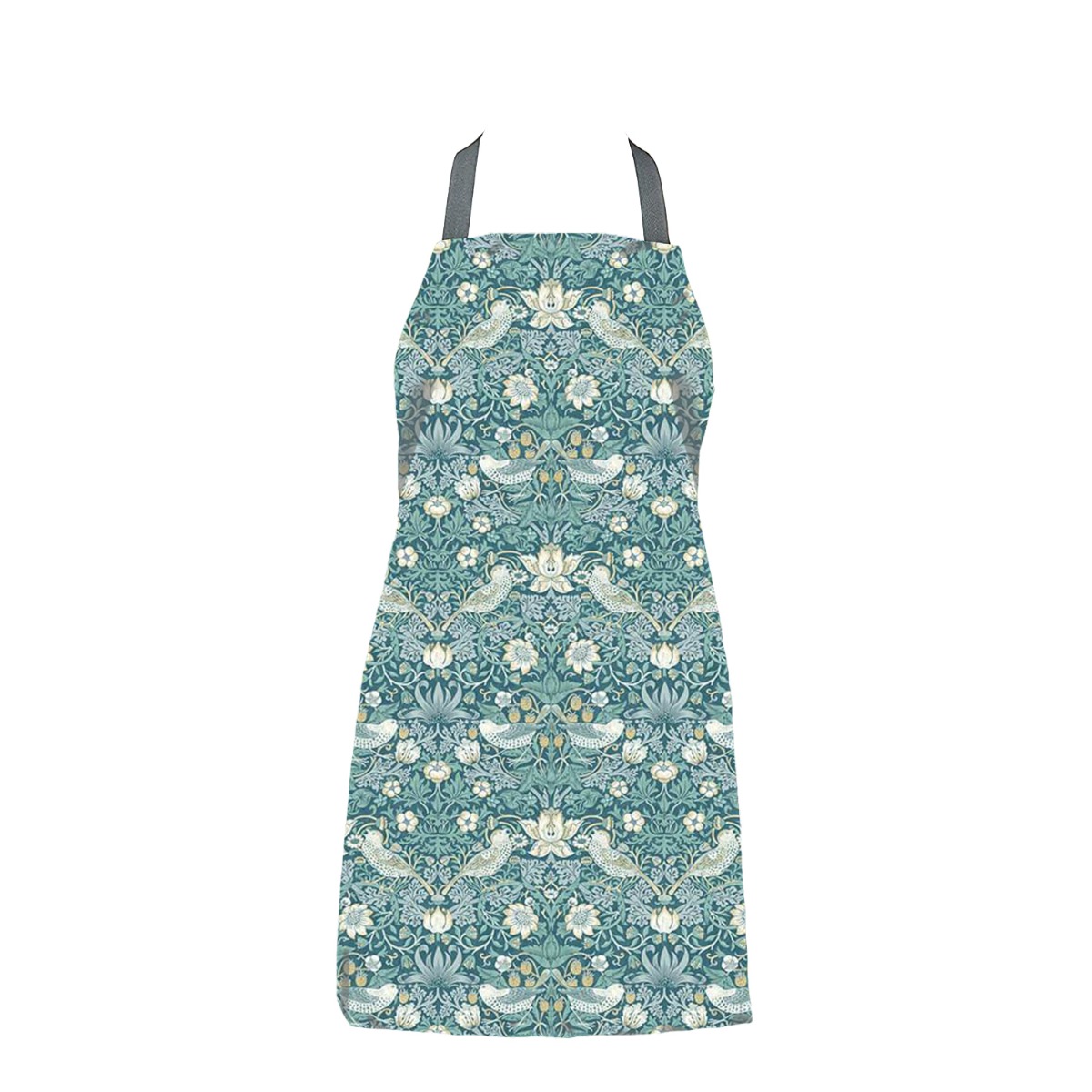 William Morris Strawberry Thief/Duck Egg in Teal Oilcloth Adult Wipe Clean Aprons 