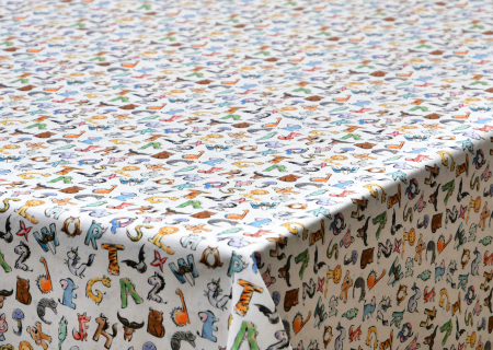Multicoloured Fabric Tablecloths
