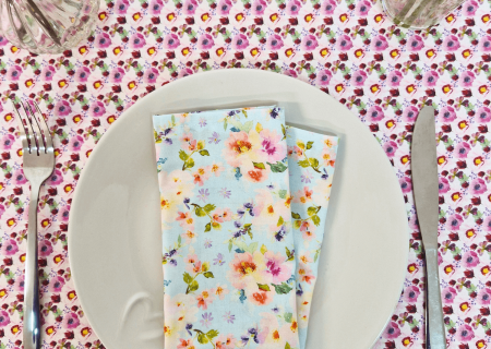 Floral Fabric Tablecloths