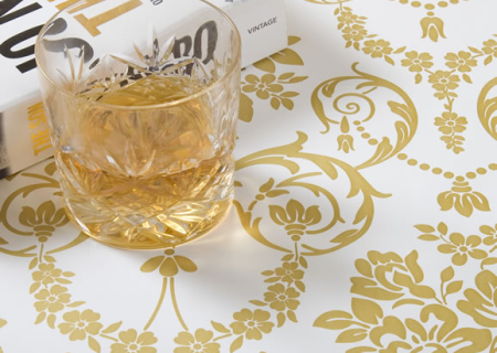 Gold PVC Tablecloth